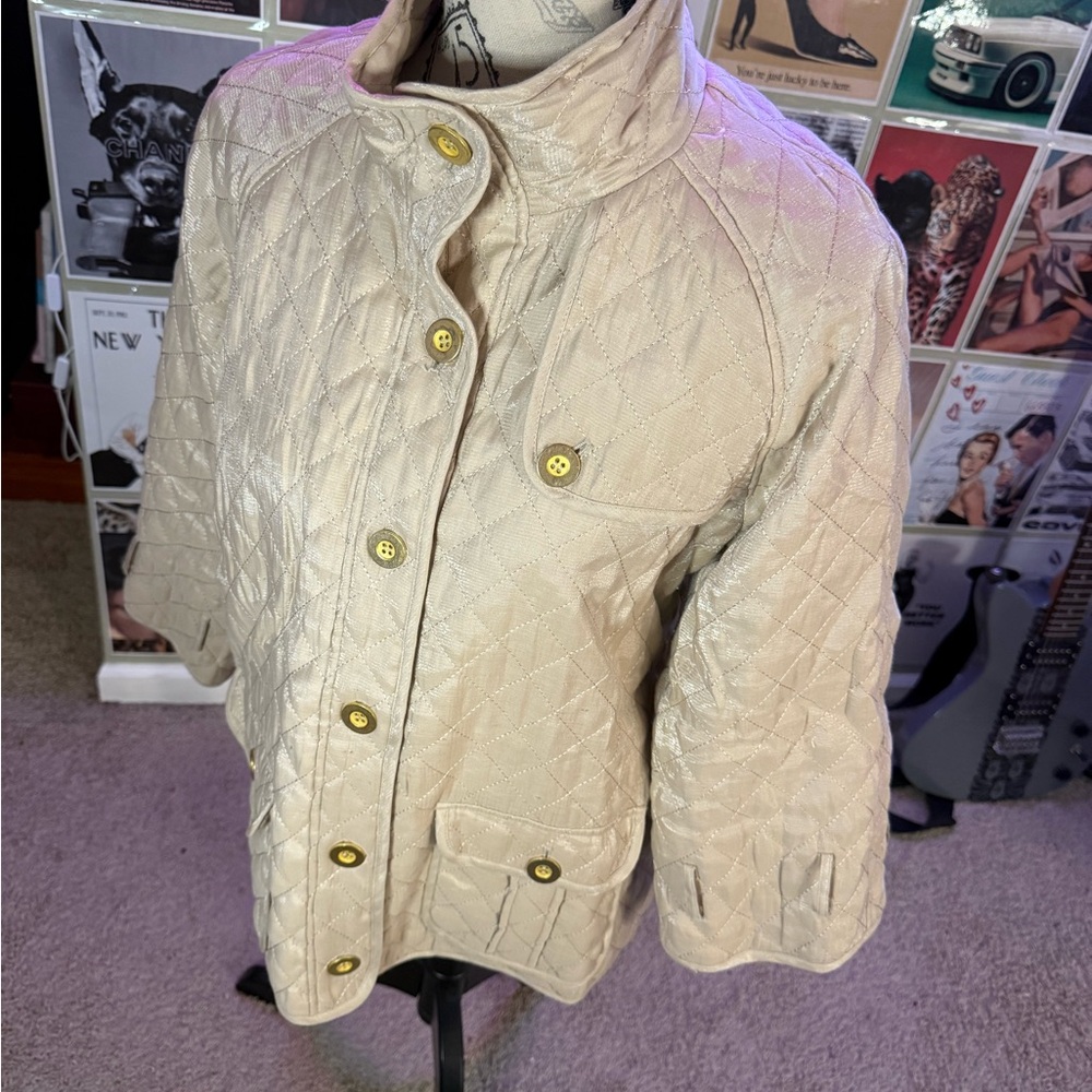 Chico’s Quilted Cream Jacket